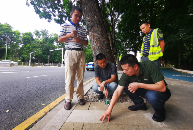 工程技術(shù)中心考察“深圳首條智慧道路——僑香路”